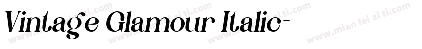 Vintage Glamour Italic字体转换